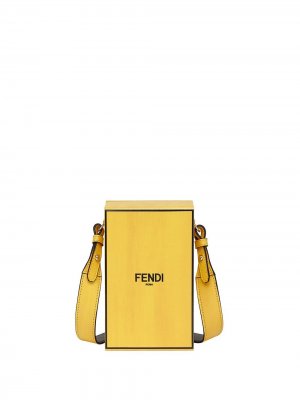 Каркасная сумка на плечо Fendi. Цвет: желтый