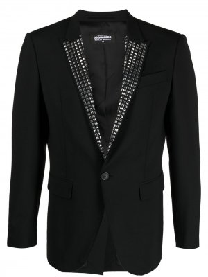 Пиджак с заклепками на лацканах Dsquared2. Цвет: черный