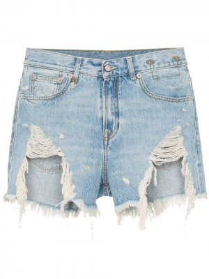 Мешковатые джинсовые шорты Tilly с необработанными краями R13. Цвет: синий