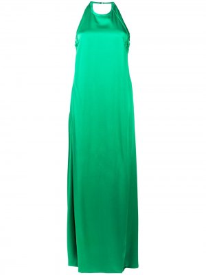 Длинное вечернее платье Rochas. Цвет: зеленый