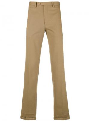 Классические однотонные брюки-чинос Brioni. Цвет: нейтральные цвета