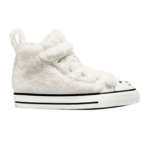 Chuck Taylor All Star Easy-On High TD Teddy Bear Детские кроссовки White Egret Vintage-White A07960C Converse