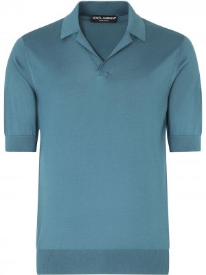Рубашка поло с короткими рукавами Dolce & Gabbana. Цвет: синий
