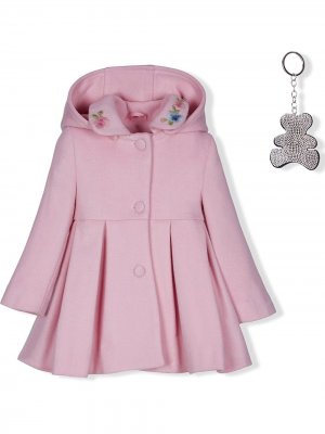 Пальто с цветочной вышивкой Lapin House. Цвет: розовый