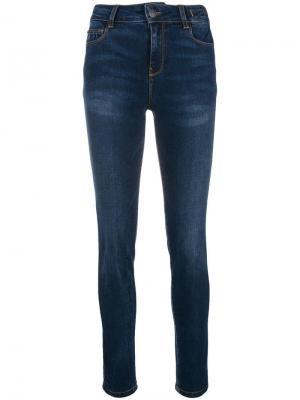 Укороченные джинсы скинни Twin-Set. Цвет: синий
