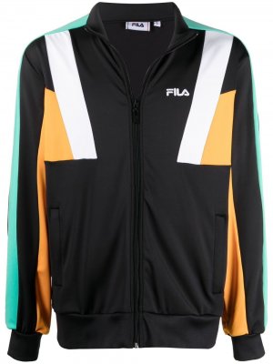 Спортивная куртка с вышитым логотипом Fila. Цвет: черный