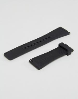 Черный силиконовый ремешок для часов  Dylan Michael Kors. Цвет: черный