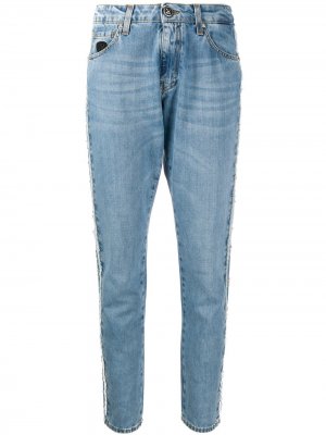 Декорированные зауженные джинсы John Richmond. Цвет: синий