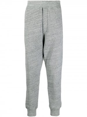 Меланжевые спортивные брюки Dsquared2. Цвет: серый