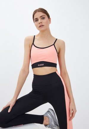 Топ спортивный Guess. Цвет: коралловый