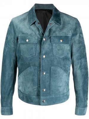 Куртка в стиле вестерн TOM FORD. Цвет: синий
