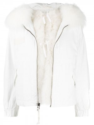 Многослойная куртка с искусственным мехом Mr & Mrs Italy. Цвет: белый
