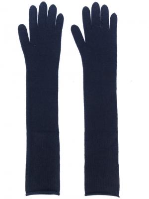 Длинные перчатки Joseph. Цвет: синий
