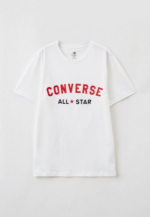Футболка Converse. Цвет: белый