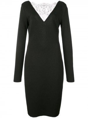Коктейльное платье с кружевной отделкой Givenchy. Цвет: черный