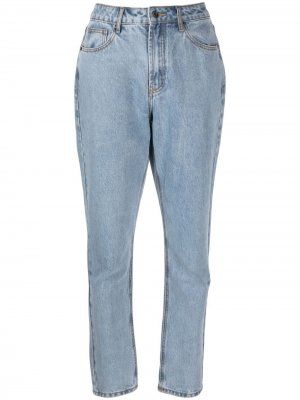 Прямые джинсы с завышенной талией 12 STOREEZ. Цвет: синий