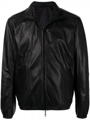 Байкерская куртка Emporio Armani. Цвет: черный