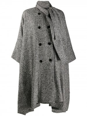 Пальто с драпировкой MSGM. Цвет: черный