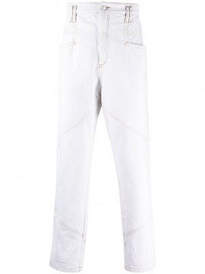 Прямые джинсы Jowland с низким шаговым швом Isabel Marant. Цвет: белый