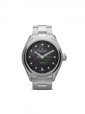 Наручные часы Comtesse 34 мм с перламутром Alpina. Цвет: черный