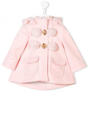 Пальто с помпонами Lapin House. Цвет: розовый