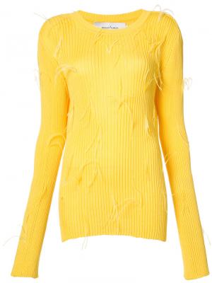 Ребристый свитер Marquesalmeida Marques'almeida. Цвет: жёлтый и оранжевый
