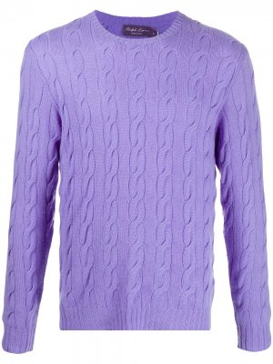 Кашемировый джемпер фактурной вязки Ralph Lauren Purple Label. Цвет: фиолетовый