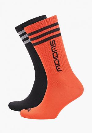 Носки 2 пары adidas Originals. Цвет: разноцветный