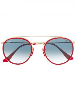 Солнцезащитные очки-авиаторы Scuderia Ferrari Ray-Ban. Цвет: золотистый