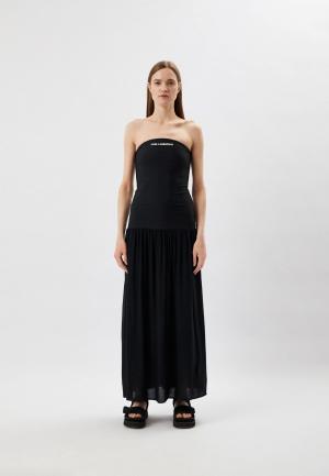 Платье пляжное Karl Lagerfeld. Цвет: черный