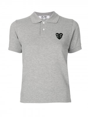 Рубашка поло с нашивкой-логотипом Comme Des Garçons Play. Цвет: серый