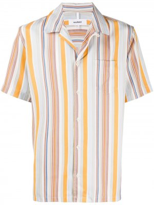 Полосатая рубашка Ryan Soulland. Цвет: оранжевый
