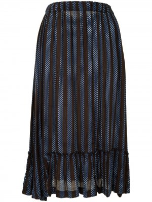 Плиссированная юбка в горох Comme Des Garçons. Цвет: синий