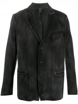 Фактурный пиджак Avant Toi. Цвет: черный