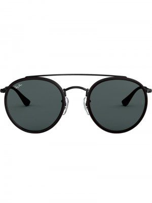 Солнцезащитные очки с двойным верхом Ray-Ban. Цвет: черный