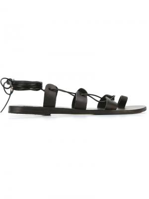 Сандалии Alcyone со шнуровкой Ancient Greek Sandals. Цвет: черный
