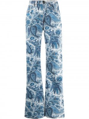 Широкие джинсы с принтом пейсли Etro. Цвет: синий