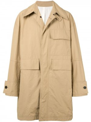 Однобортное пальто Wooyoungmi. Цвет: коричневый