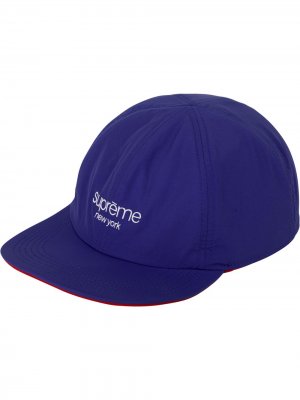 Двусторонняя кепка с логотипом Supreme. Цвет: синий