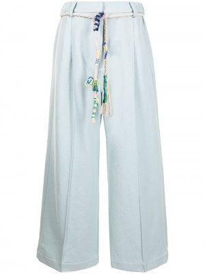 Расклешенные брюки широкого кроя Mira Mikati. Цвет: синий