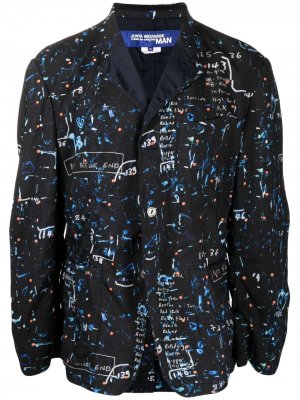 Пиджак с графичным принтом Junya Watanabe MAN. Цвет: черный