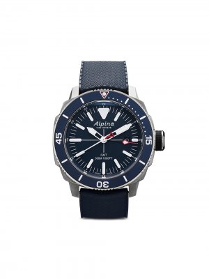 Наручные часы Seastrong Diver GMT 44 мм Alpina. Цвет: голубой