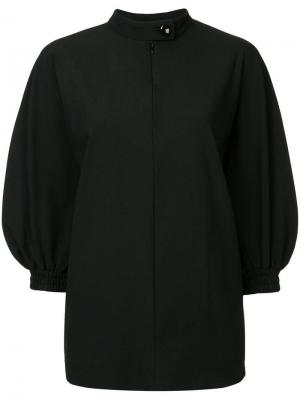 Блузка с воротником-стойкой 08Sircus. Цвет: черный