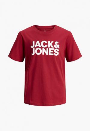 Футболка Jack & Jones. Цвет: красный