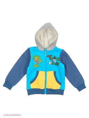 Куртка трикотажная с начёсом Kidly. Цвет: голубой, желтый, серый, синий