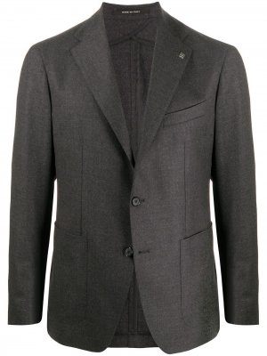 Однобортный пиджак Tagliatore. Цвет: серый