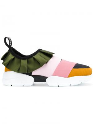 Ruffled blockcolour slip-on sneakers Emilio Pucci. Цвет: многоцветный