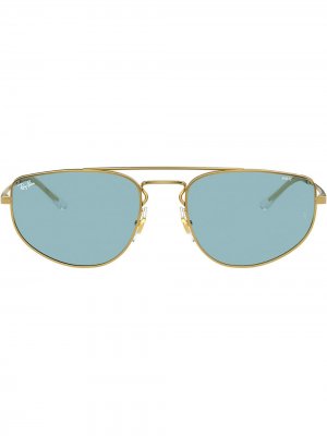 Солнцезащитные очки-авиаторы Ray-Ban. Цвет: золотистый