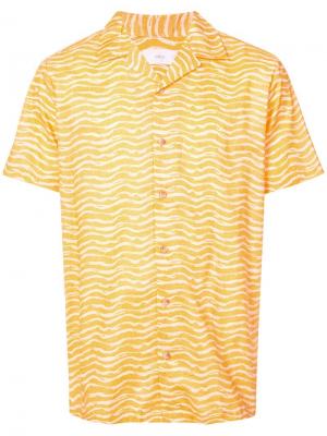 Рубашка с графическим принтом Onia. Цвет: желтый