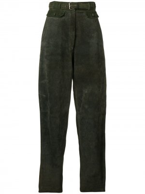 Зауженные брюки 1980-х годов Versace Pre-Owned. Цвет: зеленый